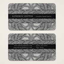 グレーケーブルニット3.5x2名刺