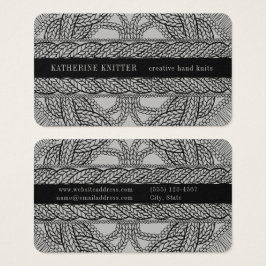 グレーケーブルニット3.5x2名刺