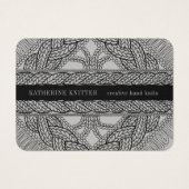 グレーケーブルニット3.5x2.5名刺 (正面)