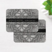 グレーケーブルニット3.5x2.5名刺 (デスク)