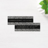 グレーケーブルニット3x1ミニ名刺 (デスク)
