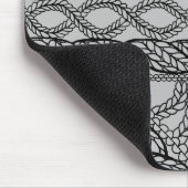 グレーケーブル編みマウスパッド マウスパッド (コーナー)