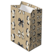 グレーコケットハロウィーンボウ ミディアムペーパーバッグ (正面アングル)