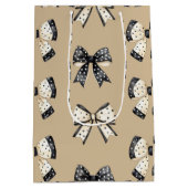 グレーコケットハロウィーンボウ ミディアムペーパーバッグ (裏面)