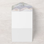 グレーコロラドマウンテンデスティネーションウェディング オールインワン招待状 (外側)