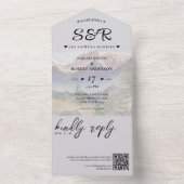 グレーコロラドマウンテンデスティネーションウェディング オールインワン招待状 (内側)