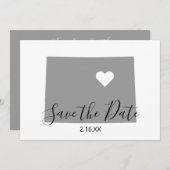 グレーコロラド地図の形 セーブザデート (正面/裏面)