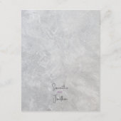 グレーコンクリートとパープルウェディングRSVPカード エンクロージャーカード (裏面)