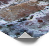 グレーコンクリートレンガ壁 ポスター (角)