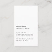 グレーコンクリート上のデザイナースクライブロゴ 名刺 (裏面)