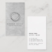 グレーコンクリート上のデザイナースクライブロゴ 名刺 (正面/裏面)