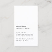 グレーコンクリート上のデザイナースクライブロゴ 名刺 (裏面)