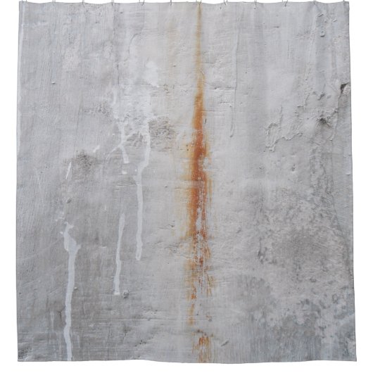 グレーコンクリート壁 シャワーカーテン (正面)