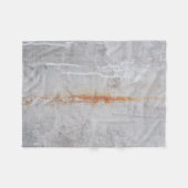 グレーコンクリート壁 フリースブランケット (正面(横))