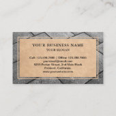 グレーコンクリート床舗装タイルインストーラー 名刺 (裏面)