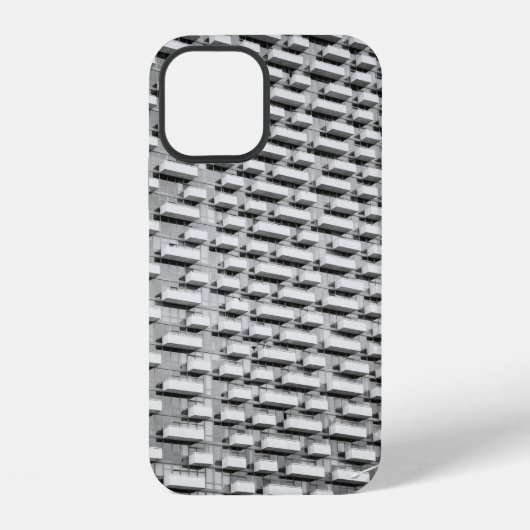 グレーコンクリート建物 iPhoneケース (裏面)