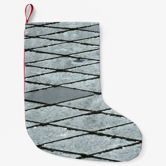 グレーコンクリート舗装 スモールクリスマスストッキング (正面)
