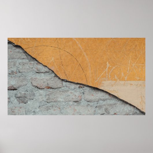 グレーコンクリート表面 ポスター (正面)