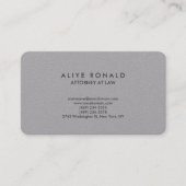 グレーコンサルタント弁護士弁護士モダンスタイル 名刺 (正面)