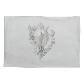 グレーコンチシェル枕ケース 枕カバー (裏面)