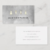 グレーコンテンポラリーの水色 |ファッション服 名刺 (正面/裏面)