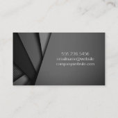 グレーコンテンポラリーの黒い背景 名刺 (裏面)