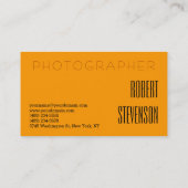グレーコンテンポラリーイエロー写真用名刺 名刺 (裏面)