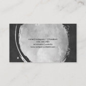 グレーコンテンポラリーウォーター色ブラシ付き石板 名刺 (裏面)