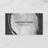 グレーコンテンポラリーウォーター色ブラシ付き石板 名刺 (正面)