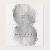 グレーコンテンポラリーウォーター色ブラシ 名刺 (外部フラット)