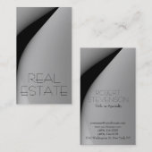 グレーコンテンポラリーエテ実在ートの名刺 名刺 (正面/裏面)