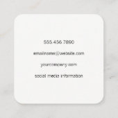 グレーコンテンポラリーシェブロン スクエア名刺 (裏面)