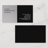 グレーコンテンポラリーブラッククリエイティブ名刺 名刺 (正面/裏面)