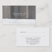 グレーコンテンポラリーライン水彩画家 予約カード (正面/裏面)