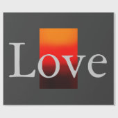 グレーコンテンポラリーレッド結婚ラブ ラッピングペーパー (フラット)