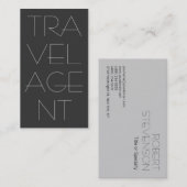 グレーコンテンポラリー旅行代理店 名刺 (正面/裏面)