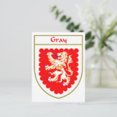グレーコート・オブ・アームズ/家紋 ポストカード (スタンド正面)