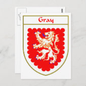 グレーコート・オブ・アームズ/家紋 ポストカード (正面/裏面)