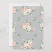 グレーコーラルフローラアナンドKarajプンジャビシーク結婚ズ 招待状 (裏面)