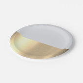 グレーゴールドフォイル素朴イエスフェイクキリスト牧師 ペーパープレート (アングル)