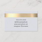 グレーゴールドフォイル素朴イエスフェイクキリスト牧師 名刺 (裏面)