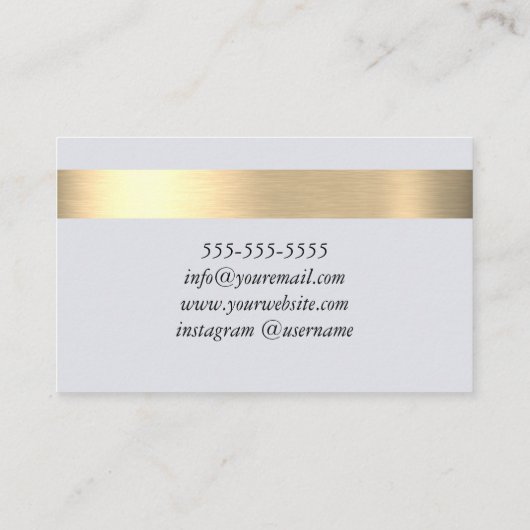 グレーゴールドフォイル素朴イエスフェイクキリスト牧師 名刺 (裏面)