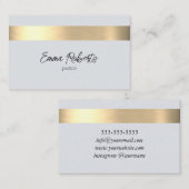 グレーゴールドフォイル素朴イエスフェイクキリスト牧師 名刺 (正面/裏面)