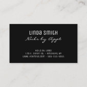 グレーゴールド箔ヒョウのブラシストローク 名刺 (裏面)