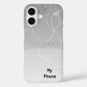 グレーサイバースペースくもの巣2.0スタイル Case-Mate iPhoneケース (裏面)
