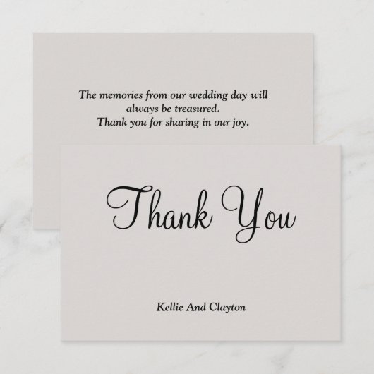 グレーサンキューカード (正面/裏面)