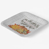 グレーサンクスギビングカボチャとスカッシュ ペーパープレート (傾斜あり)