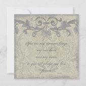 グレーサンドバログランジークフローラ結婚式招待状 招待状 (裏面)