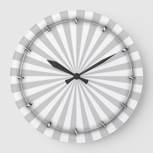 グレーサンバースト紡カスタマイズ車 ラージ壁時計 (正面)