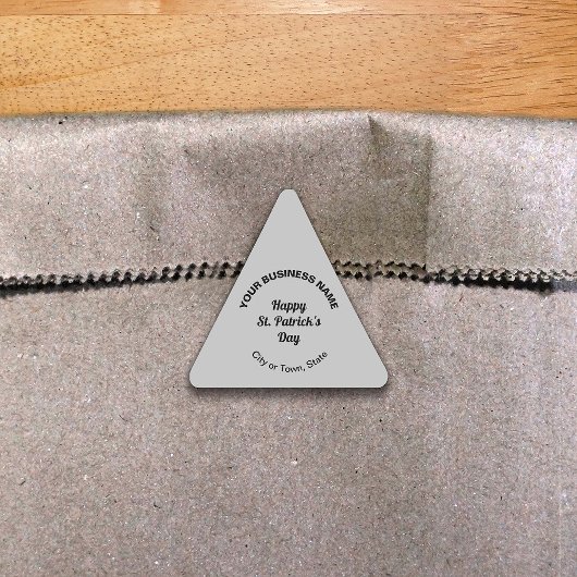 グレーサンパトリックビジネストライアングルステッカー 三角形シール